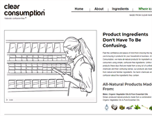 Tablet Screenshot of clearconsumption.com